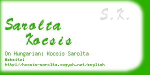 sarolta kocsis business card
